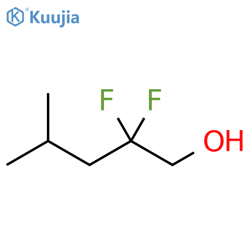 2,2-difluoro-4-methylpentan-1-ol structure
