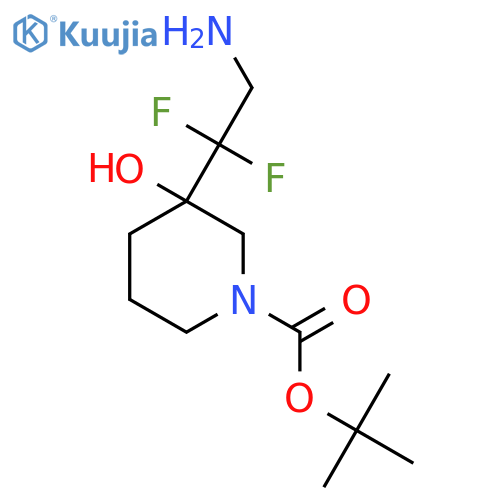 Tert-butyl 3-(2-amino-1,1-difluoroethyl)-3-hydroxypiperidine-1-carboxylate structure