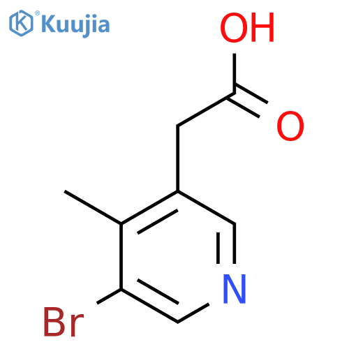 3-Bromo-4-methylpyridine-5-acetic acid structure