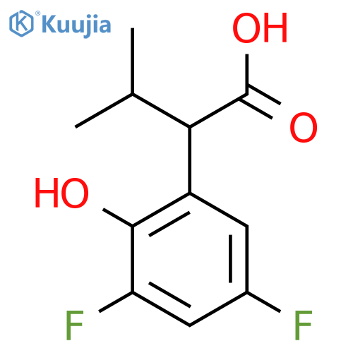 2-(3,5-difluoro-2-hydroxyphenyl)-3-methylbutanoic acid structure