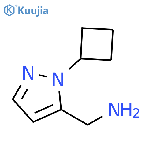 (1-cyclobutyl-1H-pyrazol-5-yl)methanamine structure