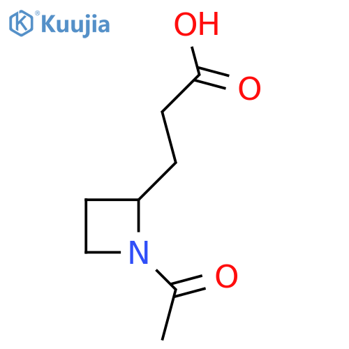 3-(1-acetylazetidin-2-yl)propanoic acid structure