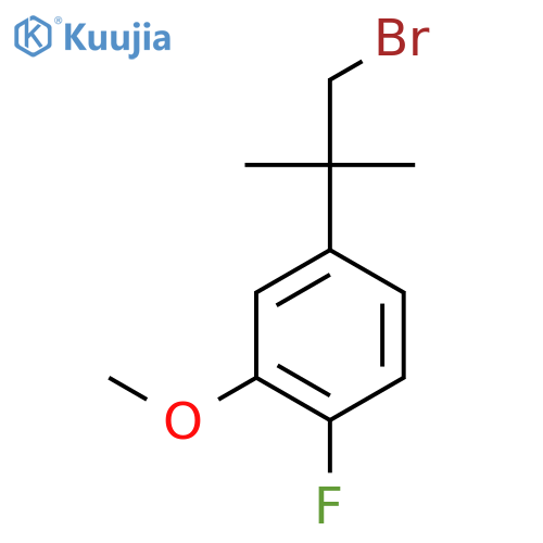 4-(1-bromo-2-methylpropan-2-yl)-1-fluoro-2-methoxybenzene structure