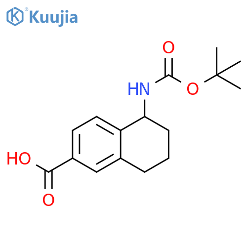 5-{(tert-butoxy)carbonylamino}-5,6,7,8-tetrahydronaphthalene-2-carboxylic acid structure