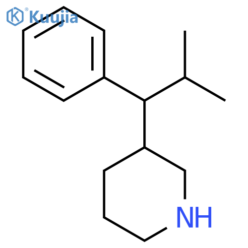 3-(2-methyl-1-phenylpropyl)piperidine structure