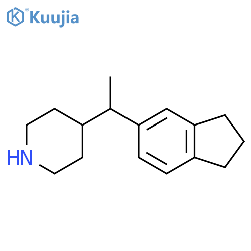 4-1-(2,3-dihydro-1H-inden-5-yl)ethylpiperidine structure