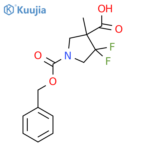 1-(benzyloxy)carbonyl-4,4-difluoro-3-methylpyrrolidine-3-carboxylic acid structure