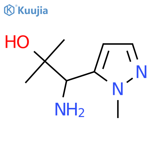 1-Amino-2-methyl-1-(1-methyl-1H-pyrazol-5-yl)propan-2-ol structure