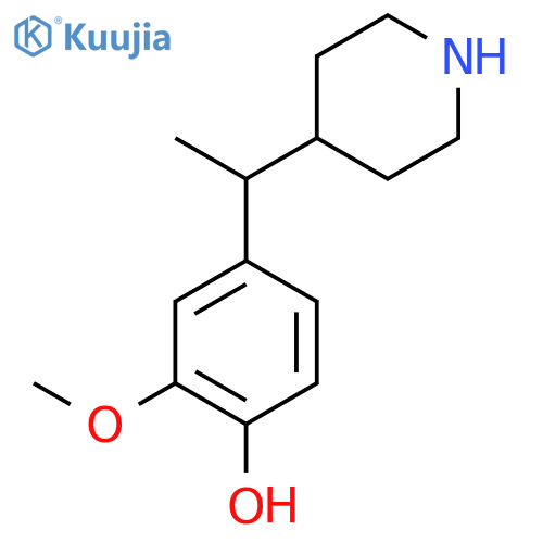2-methoxy-4-1-(piperidin-4-yl)ethylphenol structure