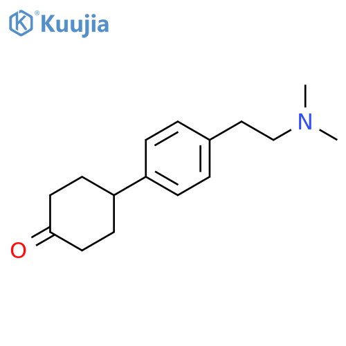 Cyclohexanone, 4-[4-[2-(dimethylamino)ethyl]phenyl]- structure