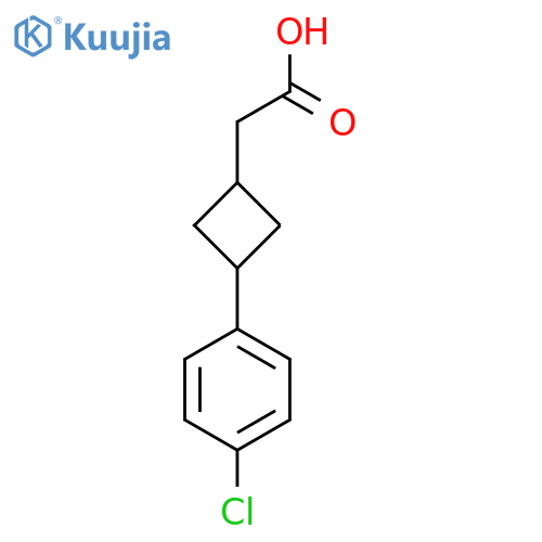 2-[3-(4-Chlorophenyl)cyclobutyl]acetic acid structure