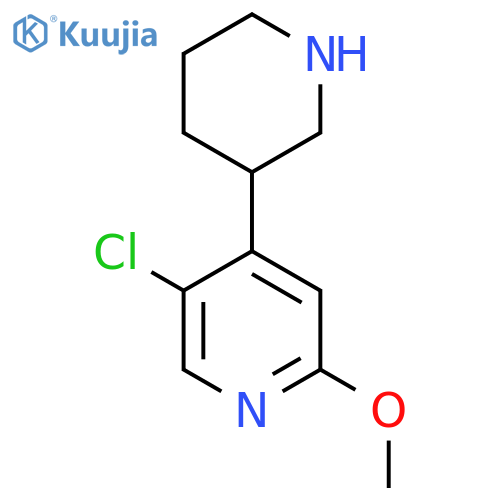5-chloro-2-methoxy-4-(piperidin-3-yl)pyridine structure
