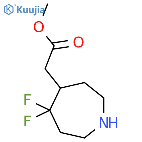 Methyl 2-(5,5-difluoroazepan-4-yl)acetate structure
