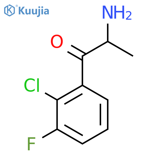 2-amino-1-(2-chloro-3-fluorophenyl)propan-1-one structure