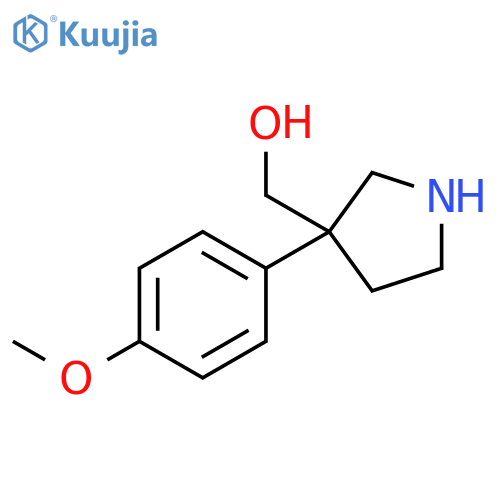 3-Pyrrolidinemethanol, 3-(4-methoxyphenyl)- structure
