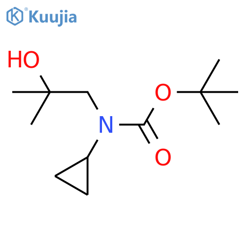 tert-butyl N-cyclopropyl-N-(2-hydroxy-2-methylpropyl)carbamate structure