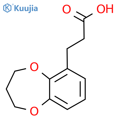 3-(3,4-dihydro-2H-1,5-benzodioxepin-6-yl)propanoic acid structure