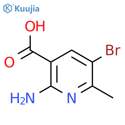 3-Pyridinecarboxylic acid, 2-amino-5-bromo-6-methyl- structure