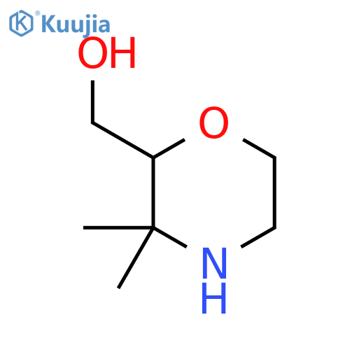 (3,3-Dimethylmorpholin-2-yl)methanol structure