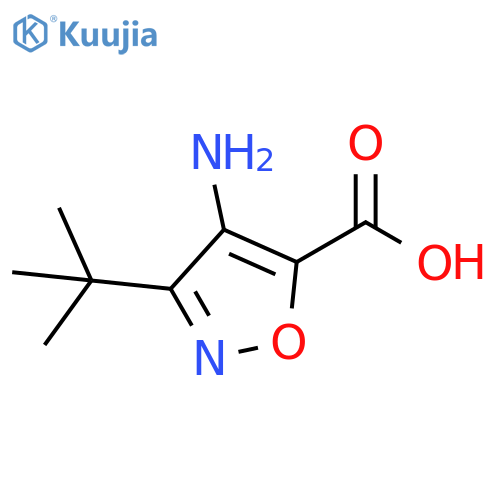 4-amino-3-tert-butyl-1,2-oxazole-5-carboxylic acid structure