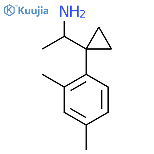 1-1-(2,4-dimethylphenyl)cyclopropylethan-1-amine structure