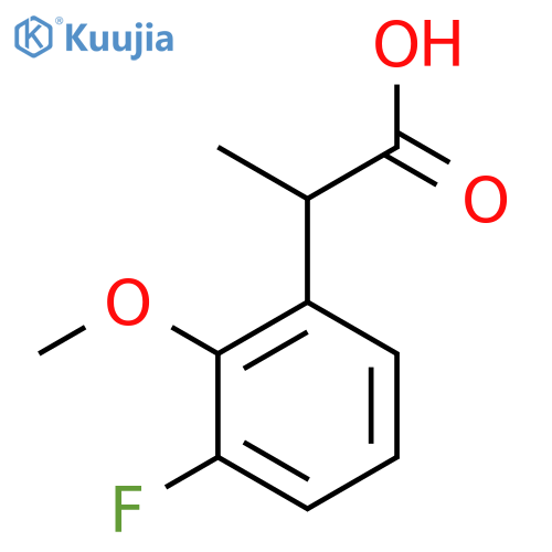 2-(3-Fluoro-2-methoxyphenyl)propanoic acid structure