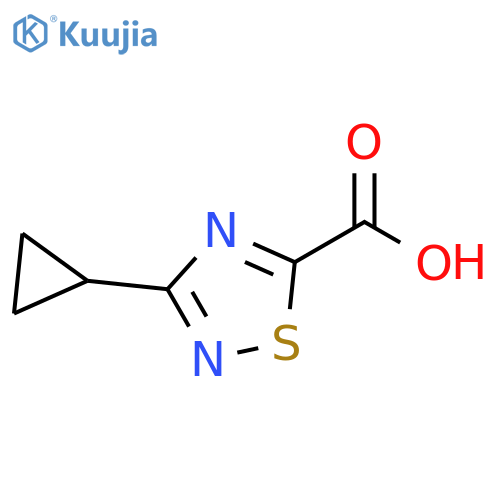 1,2,4-Thiadiazole-5-carboxylic acid, 3-cyclopropyl- structure
