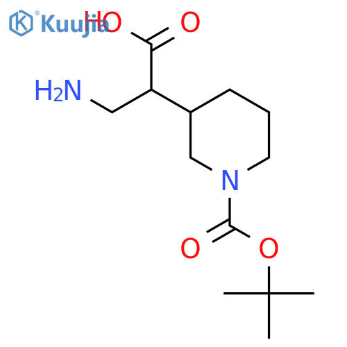3-amino-2-{1-(tert-butoxy)carbonylpiperidin-3-yl}propanoic acid structure