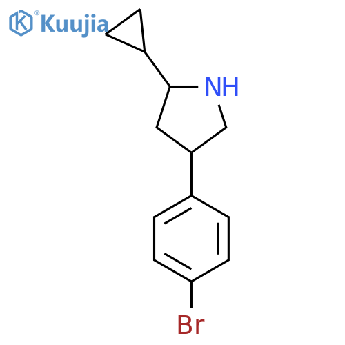 4-(4-bromophenyl)-2-cyclopropylpyrrolidine structure