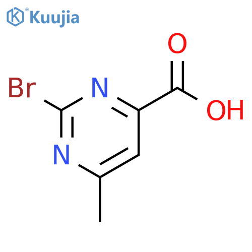 4-Pyrimidinecarboxylic acid, 2-bromo-6-methyl- structure