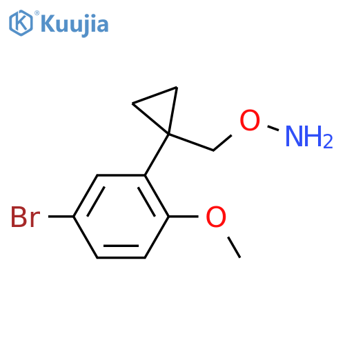 O-{1-(5-bromo-2-methoxyphenyl)cyclopropylmethyl}hydroxylamine structure