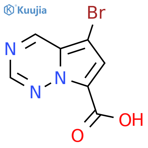 5-bromopyrrolo[2,1-f][1,2,4]triazine-7-carboxylic acid structure
