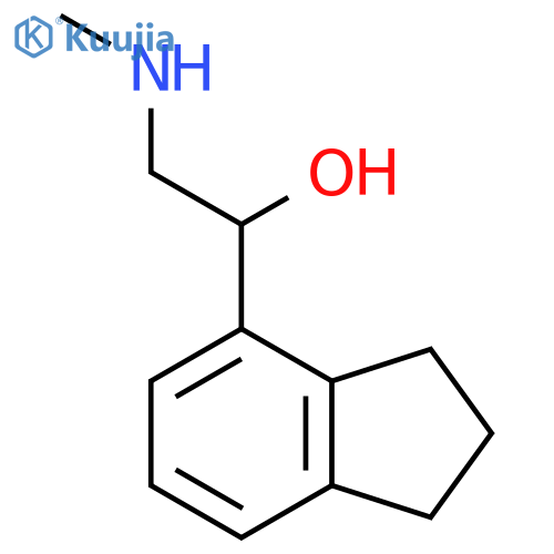 1-(2,3-dihydro-1H-inden-4-yl)-2-(methylamino)ethan-1-ol structure