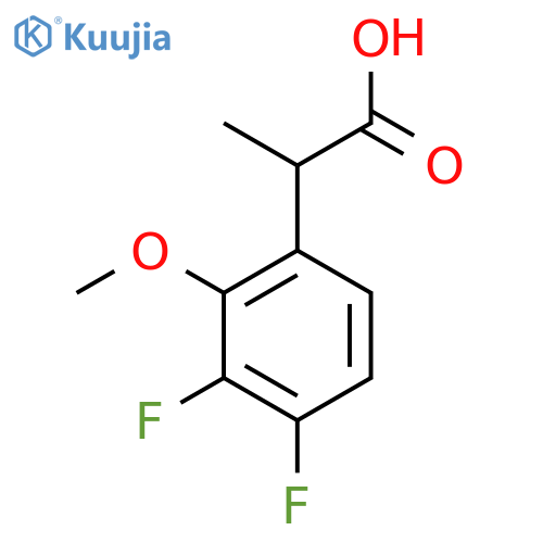 2-(3,4-difluoro-2-methoxyphenyl)propanoic acid structure