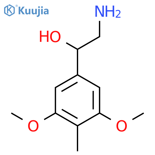 2-amino-1-(3,5-dimethoxy-4-methylphenyl)ethan-1-ol structure