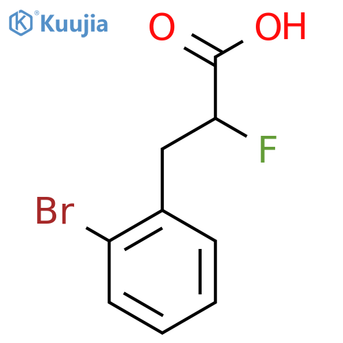 3-(2-Bromophenyl)-2-fluoropropanoic acid structure