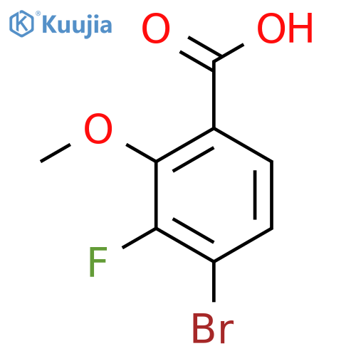 4-bromo-3-fluoro-2-methoxybenzoic acid structure