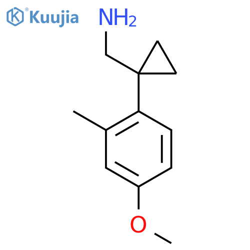 1-(4-methoxy-2-methylphenyl)cyclopropylmethanamine structure