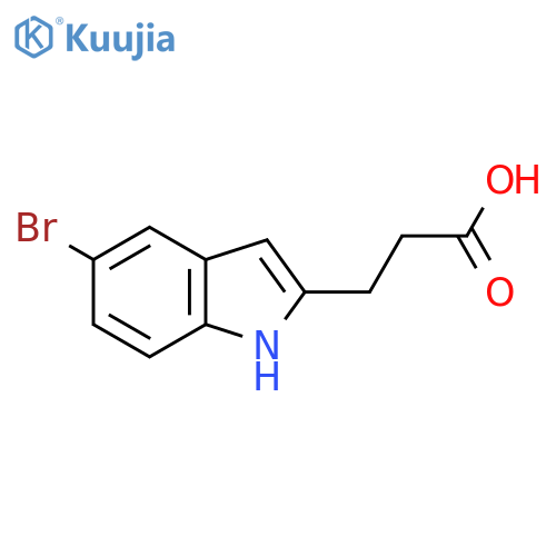 3-(5-bromo-1H-indol-2-yl)propanoic acid structure