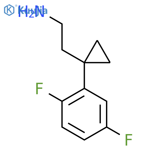 2-1-(2,5-difluorophenyl)cyclopropylethan-1-amine structure