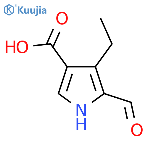 4-ethyl-5-formyl-1H-pyrrole-3-carboxylic acid structure