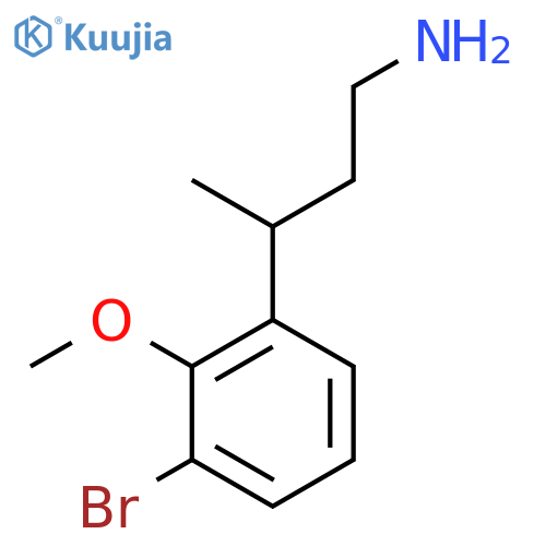 3-(3-bromo-2-methoxyphenyl)butan-1-amine structure