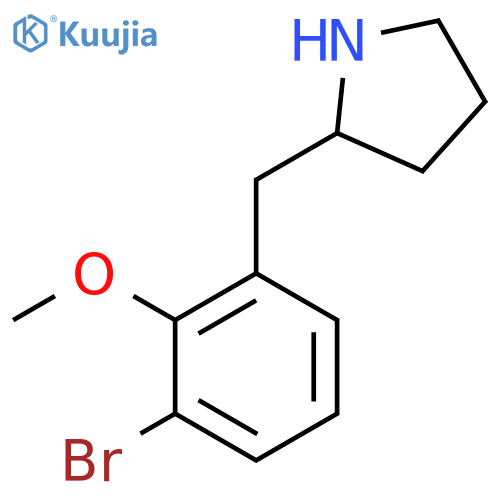 2-(3-bromo-2-methoxyphenyl)methylpyrrolidine structure
