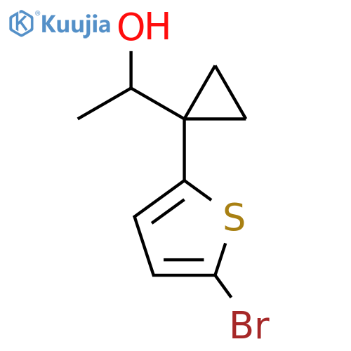1-1-(5-bromothiophen-2-yl)cyclopropylethan-1-ol structure
