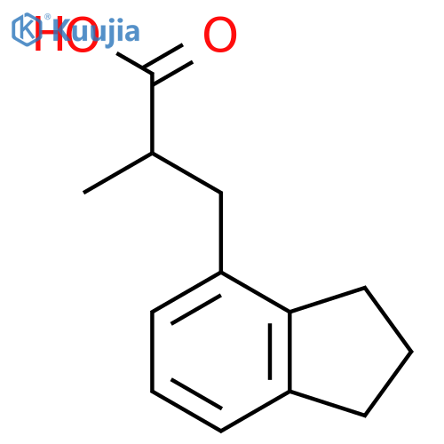 3-(2,3-dihydro-1H-inden-4-yl)-2-methylpropanoic acid structure