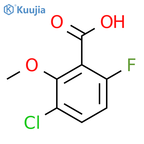 3-Chloro-6-fluoro-2-methoxybenzoic acid structure