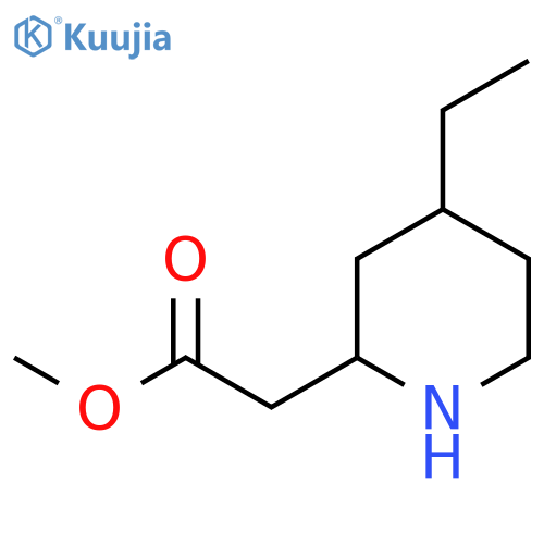 methyl 2-(4-ethylpiperidin-2-yl)acetate structure