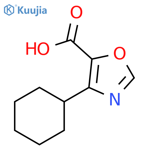 4-cyclohexyl-1,3-oxazole-5-carboxylic acid structure