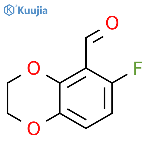 1,4-Benzodioxin-5-carboxaldehyde, 6-fluoro-2,3-dihydro- structure
