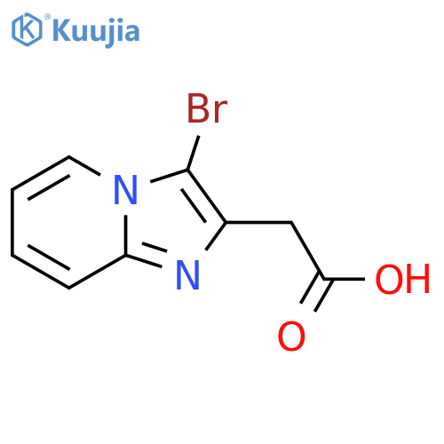 2-{3-bromoimidazo1,2-apyridin-2-yl}acetic acid structure